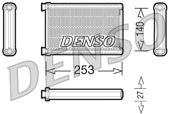 Kalorifer Radyatoru BMW E87 E90 F26 F25 E84 E92 E91 E81 | DENSO DRR05005 | OEM 64119123506 64116934783 64116941991