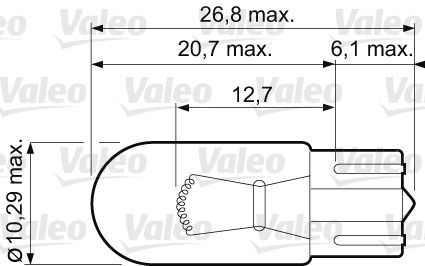 Buyuk Dipsiz Ampul 12V 5W T10 Sari 10LU Paket Fiyati | VALEO 032213