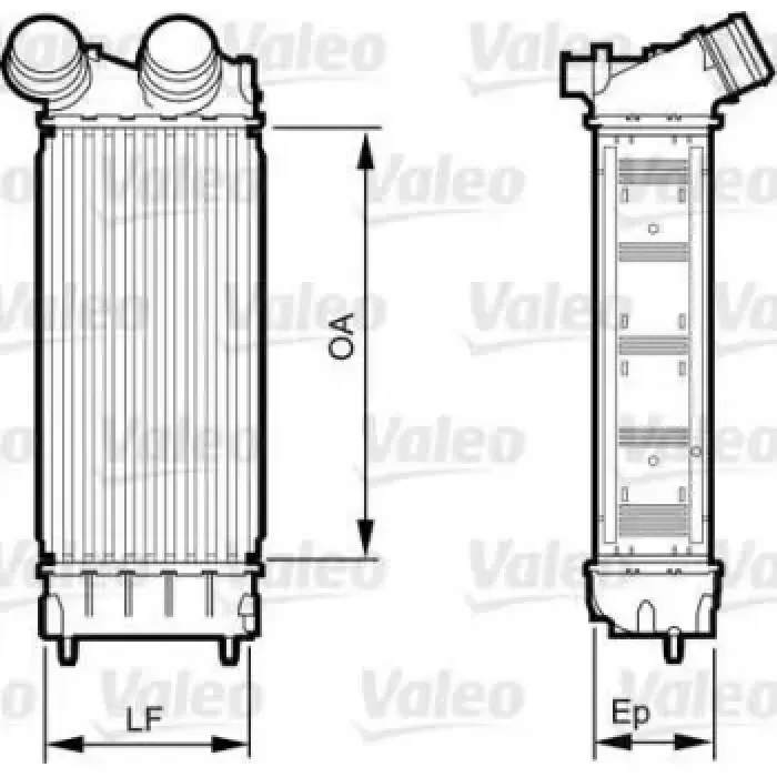 Turbo Intercooler Radyatoru P308 P3008 P5008 Partner Tepee C4 C4 (B7) DS4 C4 Picasso DS5 Berlingo III DV6C DV6DTED EURO5 Motor Olcu: (300×150×80) | VALEO 818226 | OEM 0384.N9 0384.N9 9800291280 9800291280