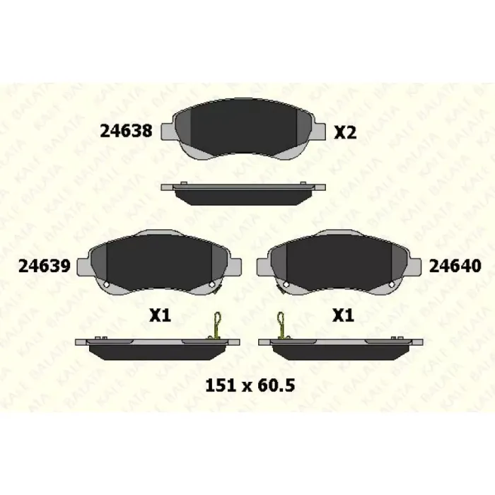 On Fren Balatasi Honda Cr-5 2.0 1-Vtec 07>12 / Cr-5 1.6 1-Dtec 12>18 (Disk Capi 293 Mm) | KALE B 24638 190 15 ANS | OEM 45022SWWG00 45022SWWG01 45022SWWG02