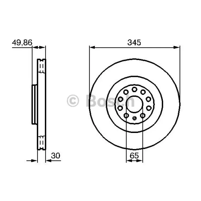 On Fren Aynasi Golf V VI A3 Leon Superb Passat / CC Scirocco 03>16 | BOSCH 0986479204 | OEM 1K0615301AB 1K0615301AB 1K0615301AR 1K0615301M 1K0615301AR 1K0615301M
