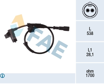ABS Devir Sensor Kablosu On T4 91>04 1.9 2.4 2.5TDI Acv Aab Ajt Axl | FAE 78376 | OEM 701927807A 701927807F