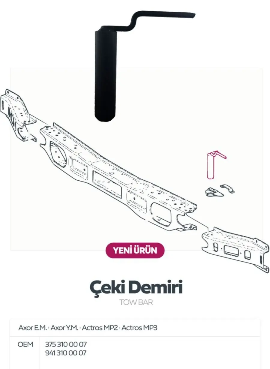 Çeki Demiri Axor Y.m, Actros MP2, MP3 | OEM 3753100007