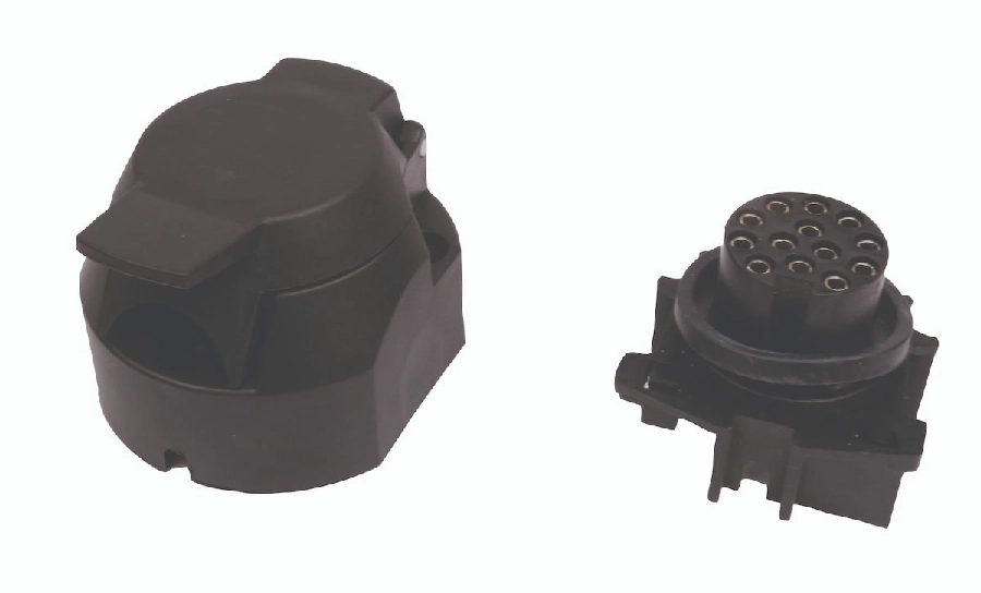 13 Lü Avrupa Tip Plastik Römork Fişi Direkli Sis Farsız Dişi 12V | OEM 70286