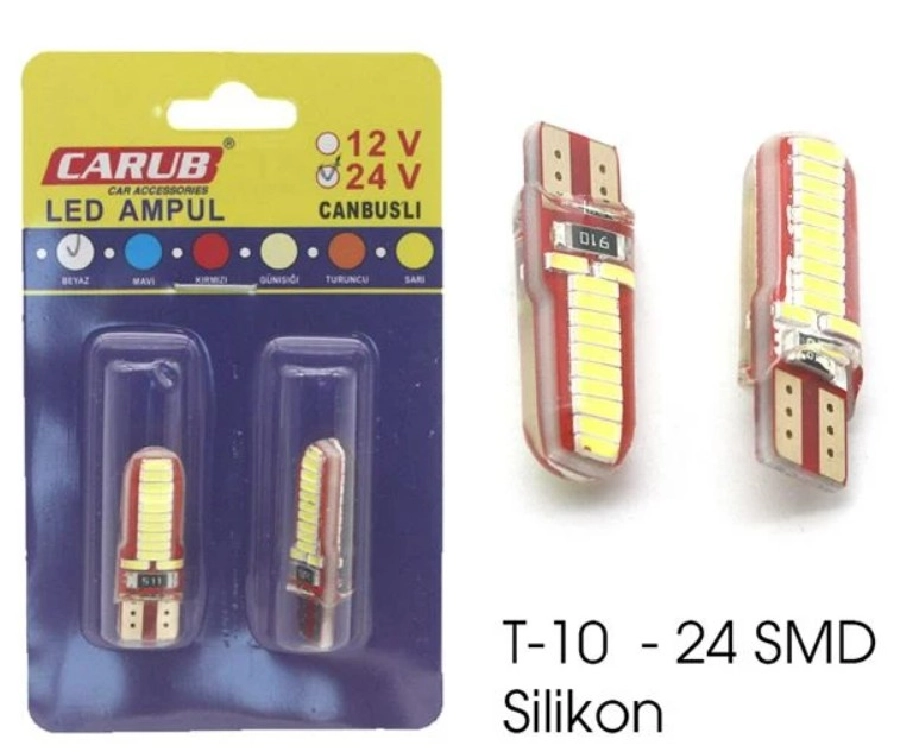 Ampul 24V T10 24SMD Silikon Beyaz | OEM BR0405542