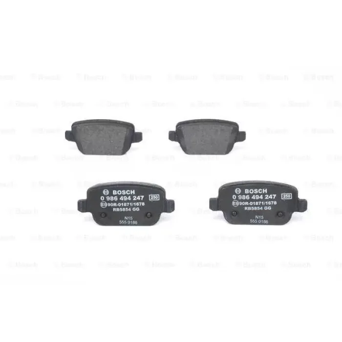 Arka Fren Balatasi Mondeo IV CA2 07>14 S-Max 09> 06> S-Max 09> Mondeo III 00>07 IV 07> Kuga 08> Galaxy III 06> / S80 II 06> S80 Volvo 07> V70 06> V70 Volvo 07> XC70 06> / Freelander 2 2.2 | BOSCH 0986494247 | OEM 6G9J 2M008 GB LR003657 30794553