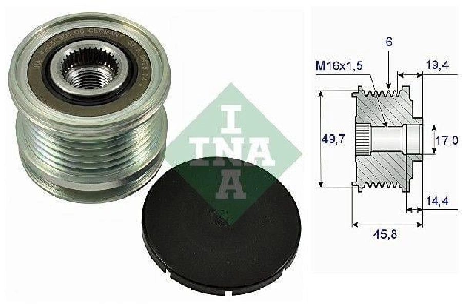 Alternatör Kasnağı (Rulmanlı) Mb Sprinter-Vito-Viano-C Seri (W204-C220-C204)-GLK Seri (X204) 278150 | OEM 535016810