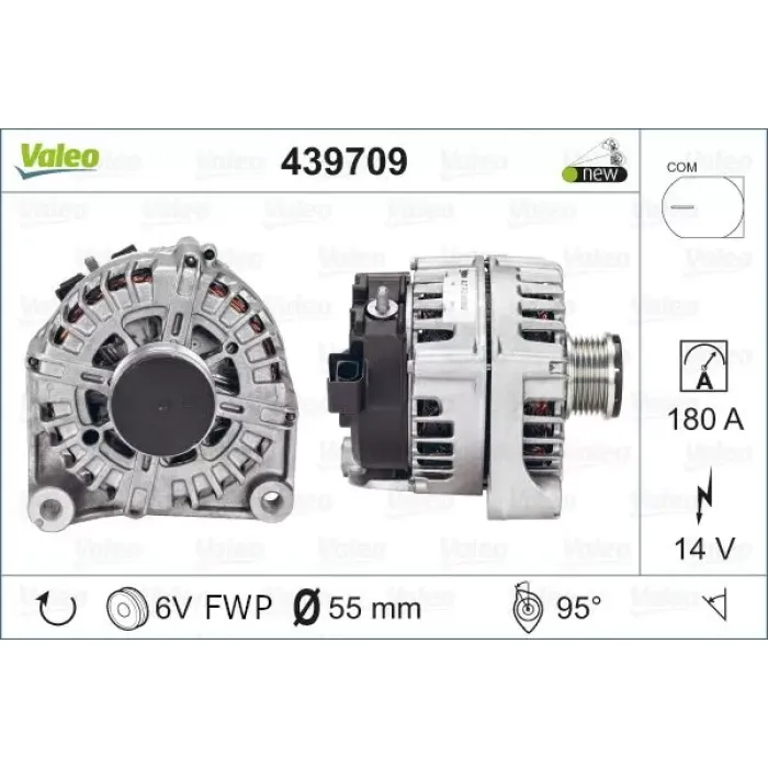 Alternator Sarj Dinamosu Bmw E90 F10 14V 180A N47 N57 | VALEO 439709 | OEM 12318509023 12318509023 12318507624 12318507624