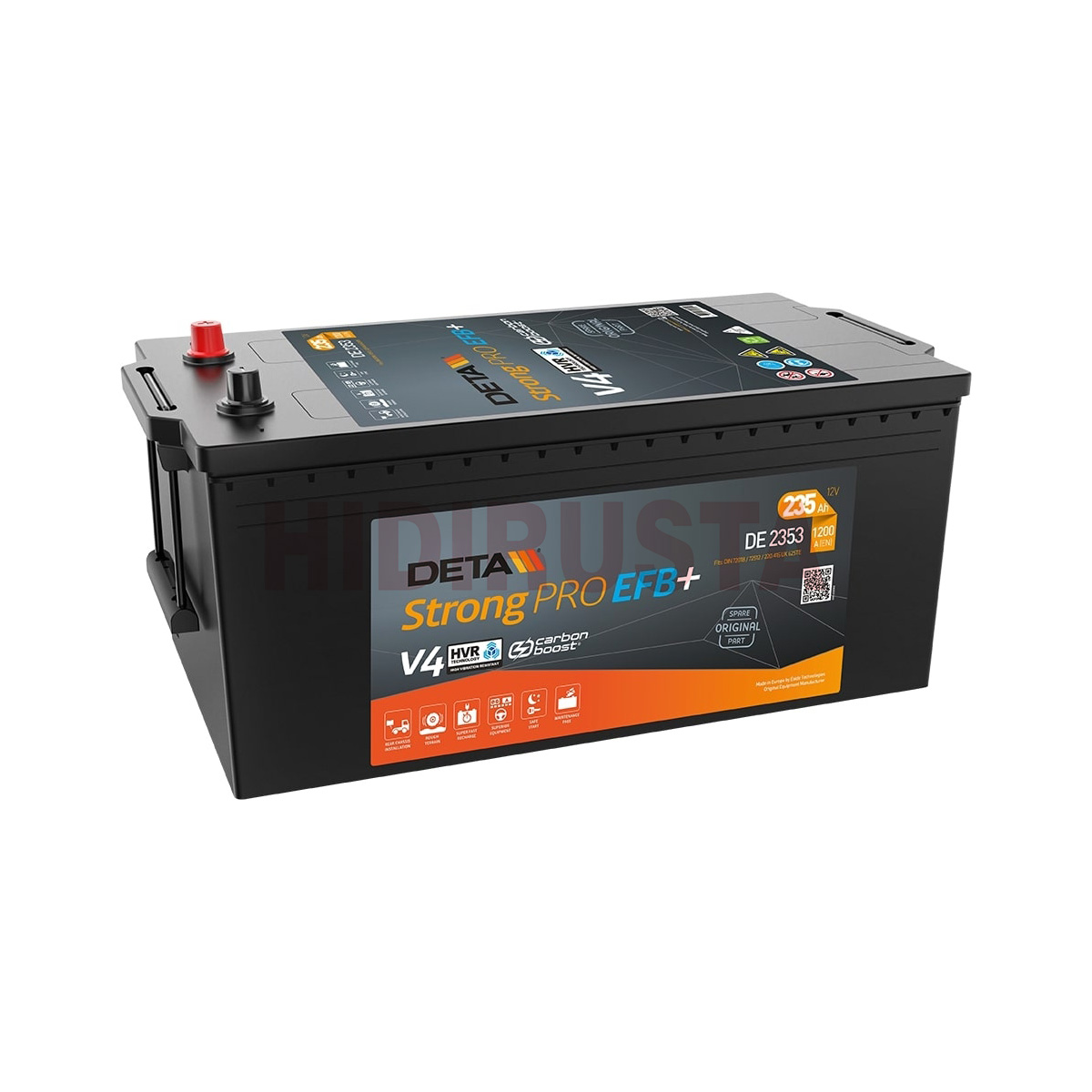 Akü Deta 12V 235 Ah 1200A D06 (518×279×240) Strong Pro-Efb Hvr Technology | OEM 2167681