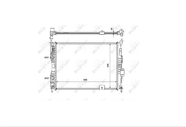 Motor Radyatoru (590X448X26) Qashqai 07-> Manuel | ORIS BNI220026 | OEM 21400JD900
