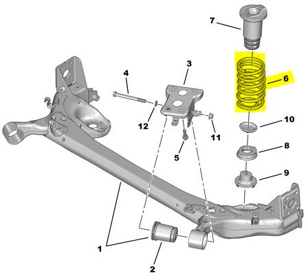 Helezon Yayi Arka Nemo Bipper Fiorino 08> | STD 106044R | OEM 51819847 5102.EL