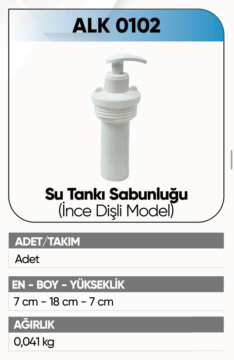 Alkotek Dorse Su Tankı Sabunluğu İnce Dış Hyt
