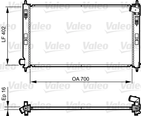 Motor Su Radyatoru Asx 2010> Lancer 2007> Outlander 2006 2012 Manuel Vites (700X408X26) | VALEO 735575 | OEM 1350A297 MN156092