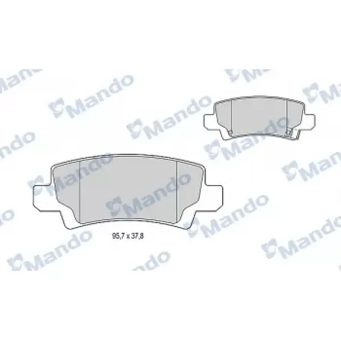 Arka Fren Balatasi Toyota Corolla 1.4 1.6 Vvti Benzinli 2003-2007 | MANDO MBF015176 | OEM 04466020 0446602070 0446602160