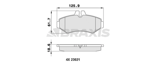 Fren Balatasi Arka G-Class W463 98> Sprinter 99>06 , LT35 96> | BRAXIS AA0206 | OEM A0004209720