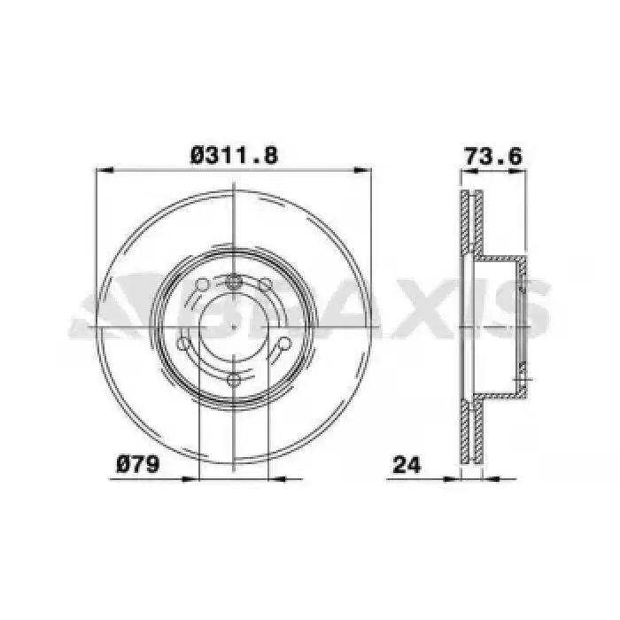 Fren Diski On Bmw E90 F20 F30 E84 | BRAXIS AD0139 | OEM 34116792219