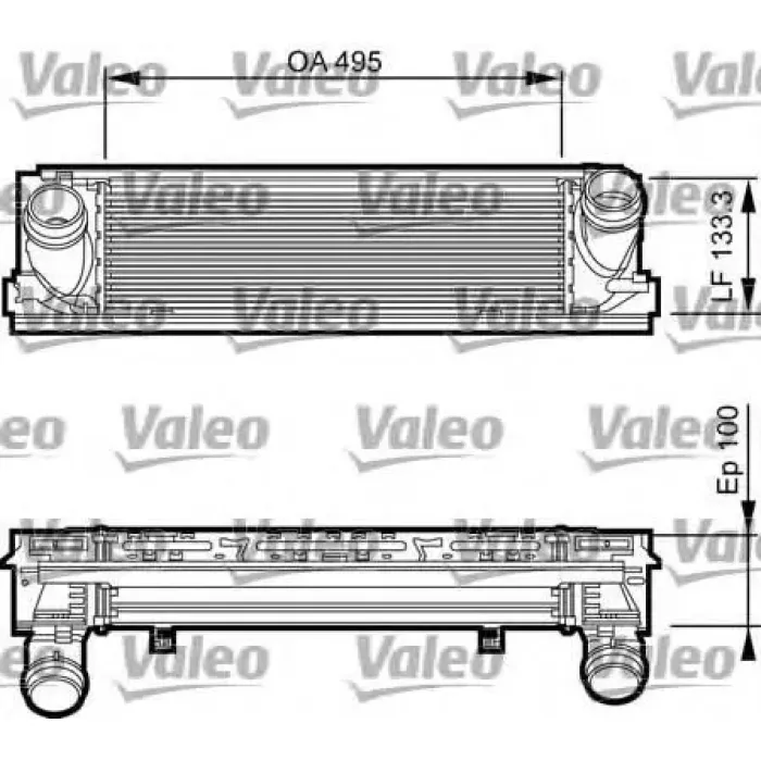 Intercooler Radyatoru Bmw B47 N57 N47 F20 F30 F32 F34 F36 F22 | VALEO 818261 | OEM 17517600532 17517600532 17517600531 17517600531