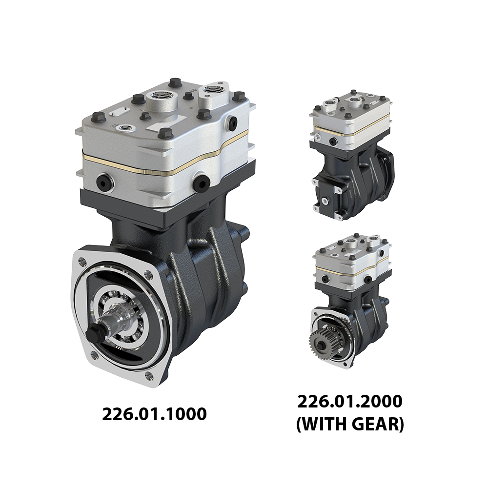 Komple Kompresor 75LIK Çift Kafa DAF XF95 CF85 Euro 3 Ym. | A-TECH 226.01.1000 | OEM 1736785 1600060001 0105069 9115045060 1628444 1604420