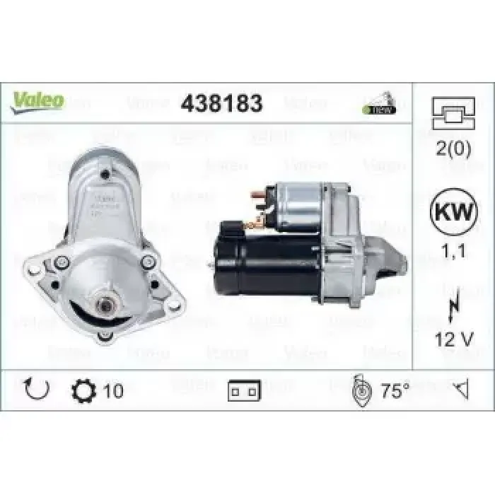 Mars Motoru 12V 10 Dis 1,3KW Astra F / G / H 1,4I 1,6I (91 97) Corsa Combo Tigra Zafira Vectra A 1,4 1,6 (95 02) Daewoo | VALEO 438183 | OEM 09117037 09117037 1200172 1202127 1200172 1202127