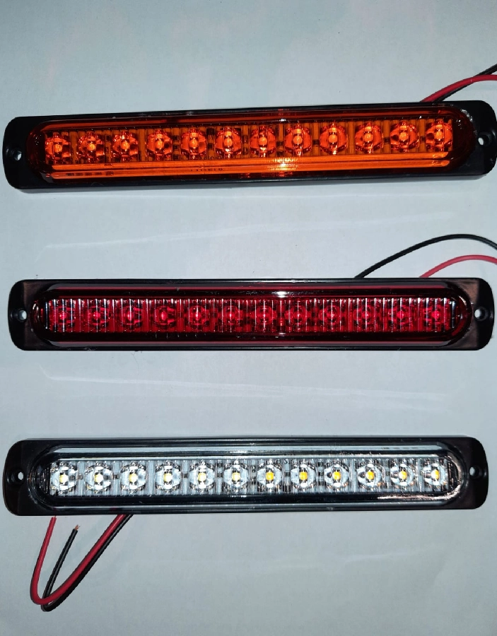 Çakar Lamba 12 LED Mercekli Kırmızı | OEM FR1279K
