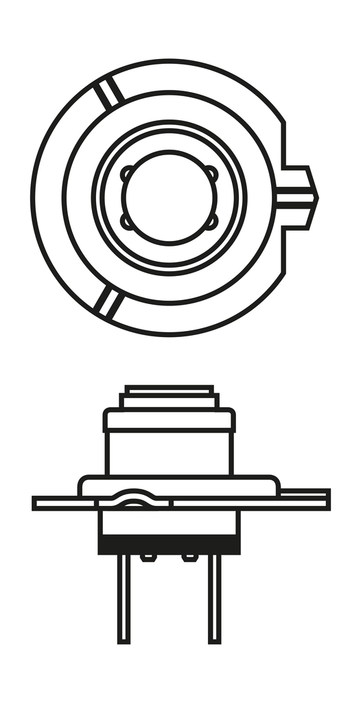 Ampul Plus 90 12 V H7 55 W PX26D H7 PX26D | BOSCH 1987301078 | OEM PX26D