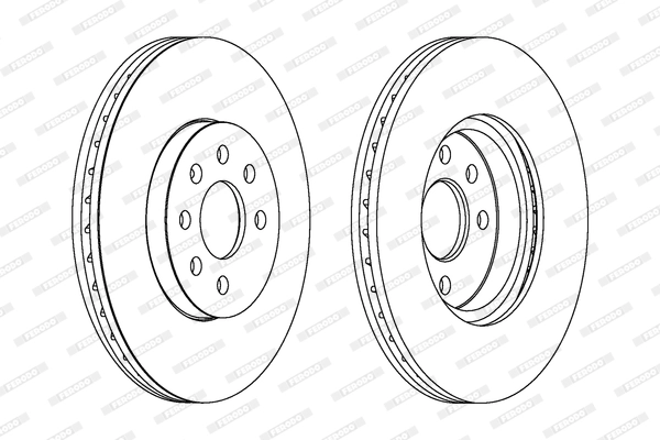 On Fren Diski Astra H 1.4 1.6 04> Meriva 1.6 03> Combo 1.3 Cdti | FERODO DDF1236C | OEM 569007 569006 93181113 93175376