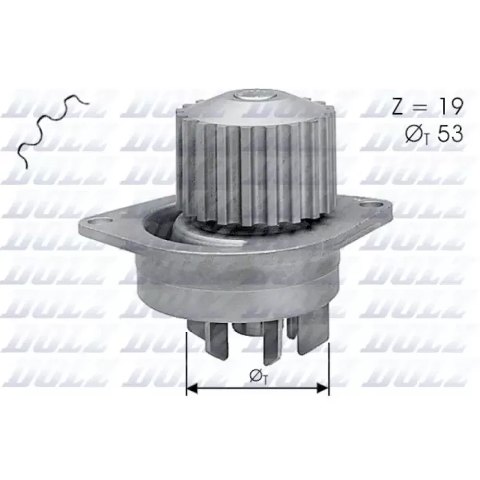 Devirdaim Su Pompasi P106 Gti Saxo Vts TU5J4 (1,6 16V) P206 P207 C3 C4 TU5JP4 (1,6 16V) EC5 | DOLZ C113 | OEM 1201A2