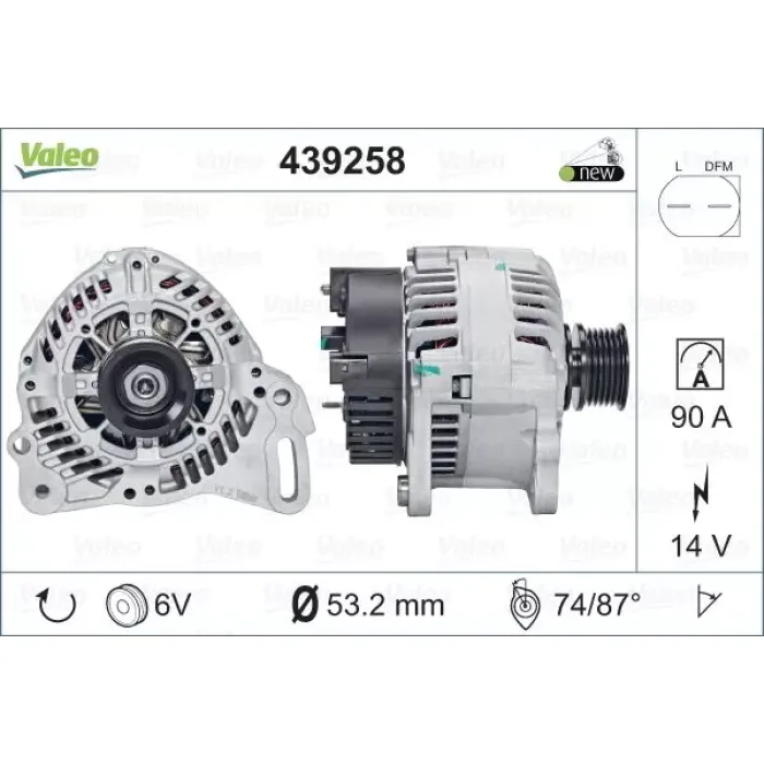 Alternator 12V 90A Transporter 4 99>04 | LUCAS LEA1025 | OEM 028903029M