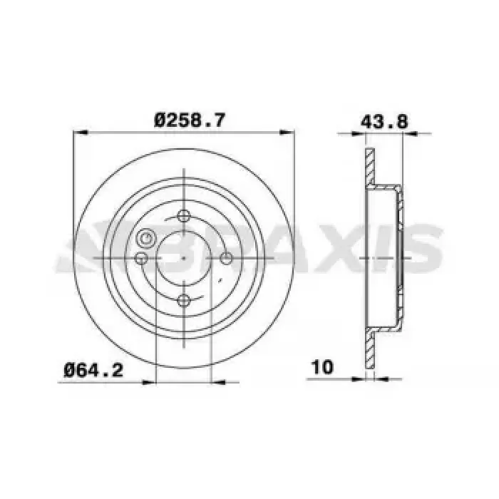 Arka Fren Diski Mini R50 R52 R53 R55 R56 | BRAXIS AE0083 | OEM 34216774987