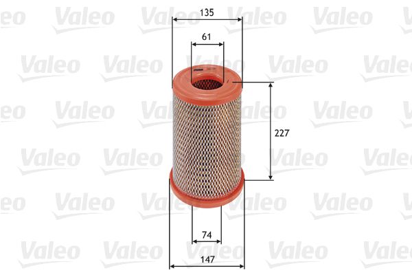 Hava Filtresi Nissan Pickup Skystar 2003> | VALEO 585738 | OEM 16546-VK501 16546-VK500