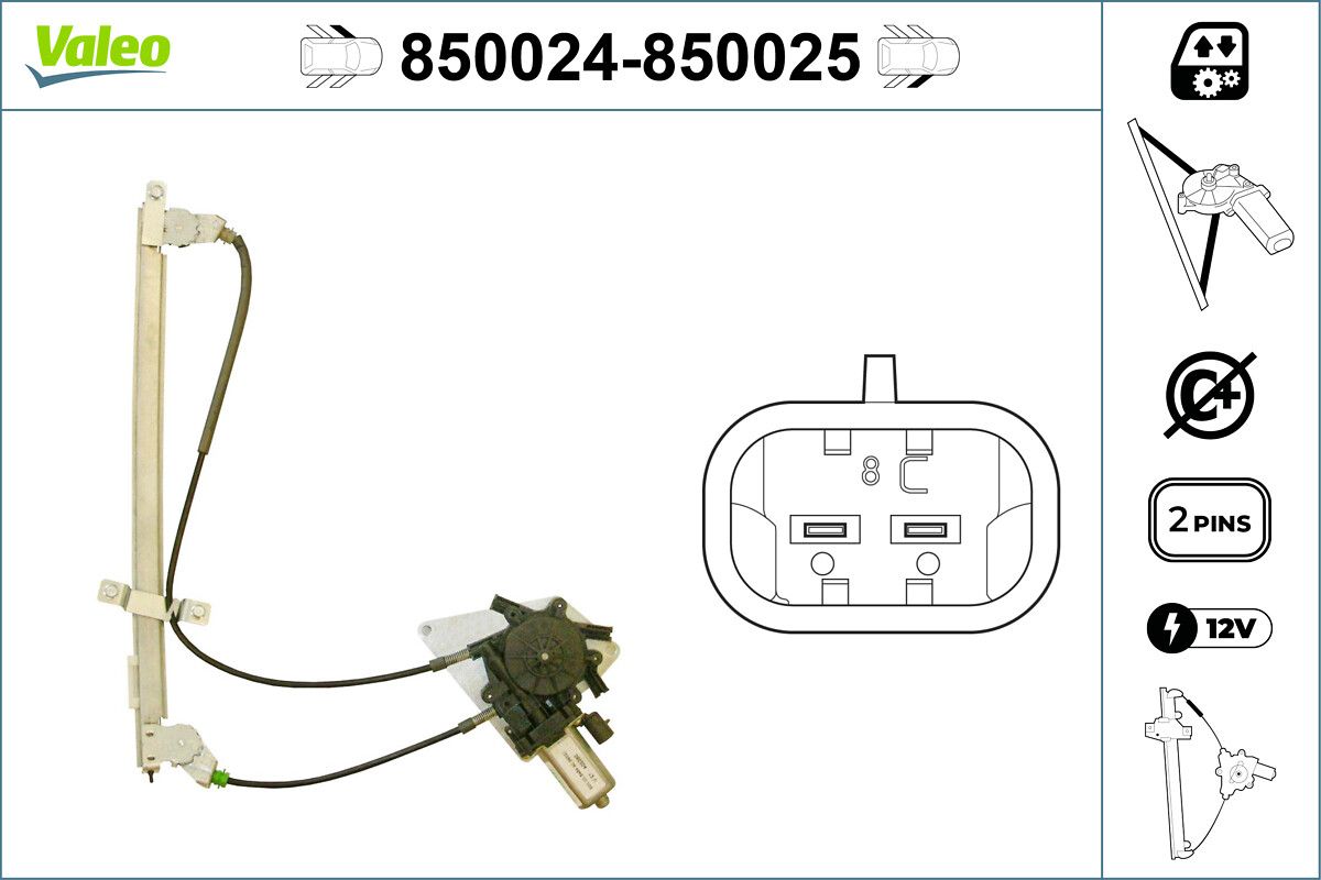 Cam Mekanizmasi (On) / (Sol) Audi 100, A4, A6 | VALEO 850024 | OEM 4A0837461A 4A0837461B