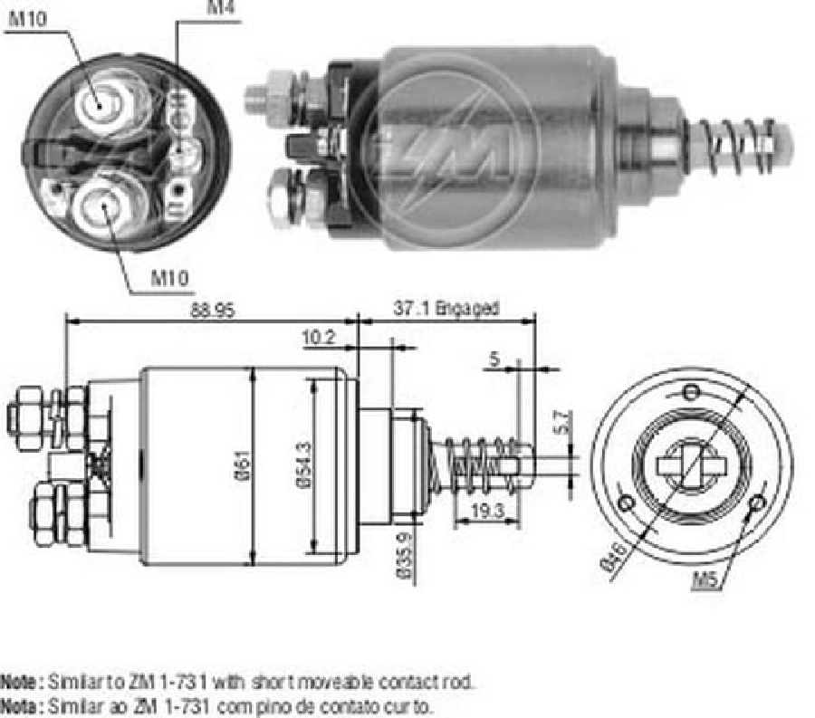 Marş Otom. 12V Mercedes Dıesel (Cbs-B704) 0331402003 | OEM ZM-543