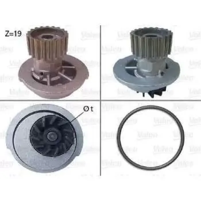 Devirdaim Su Pompasi Cruze Lacetti Kalos Aveo 1,4 1,6 16V | VALEO 506649 | OEM 96182871 96182871 96352650 96872702 96352650 96872702