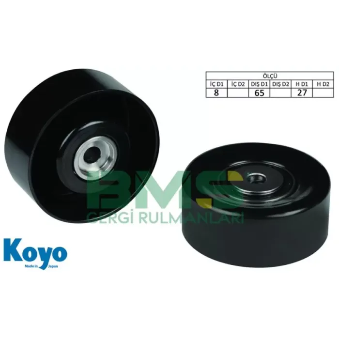 V Kayis Gergi (Alternator) Rulmani Partner Berlingo P306 YM Xsara II Jumpy Expert Scudo P206 Klimasiz DW8 (01 03) C3 C3 Pluriel C4 P307 P1007 TU3A (1.4 8V) ET3J4 (1.4 16V) C2 1.4 8V 1.6 16V Koyo Olcu: (8*65*27) | BMS 146 | OEM 575147 575147 575191
