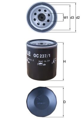 Yag Filtresi (18 K4F,25 K4F,20 T4H) Discovery I (Lj) 2.0 16 V 89>98 Freelander I L314 98>06 | MAHLE OC237/1 | OEM LPW100180L LPW100180L CDU1268 CDU1268