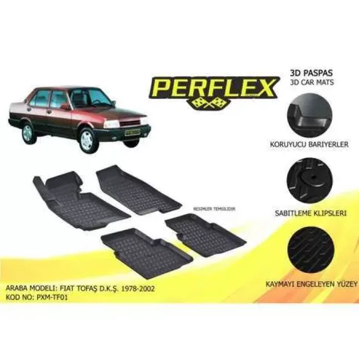 Paspas 3D Havuzlu 10-Mat Tofas Dks 78>02 | PERFLEX PXM-FT01