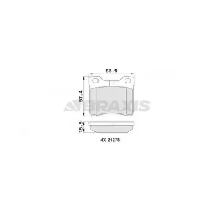 Fren Balatasi Arka 5-Class 638/2 97>03 Vito 638 97>03 , P406 P605 P607 95>08 | BRAXIS AA0113 | OEM 4251.30 A0034200020