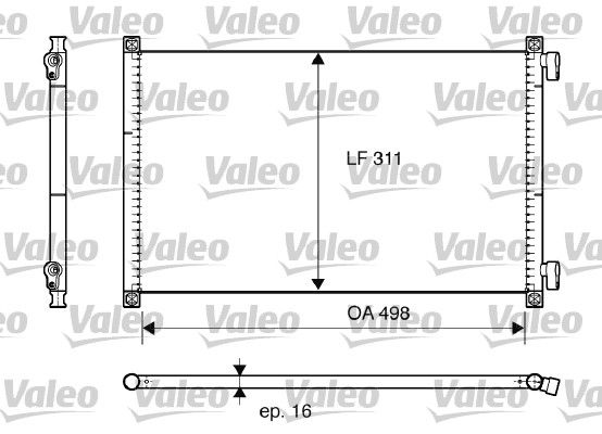 Klima Radyatoru Punto II 1.8 / 1.9D / Jdt 99>03 (498X311X16) | VALEO 817685 | OEM 46788052