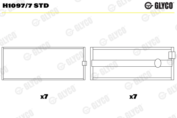 Ana Yatak Std Renault Premium Kerax 385 97> 400 00> Takim | GLYCO H-10977STD | OEM 34008 5001845347 5000694862