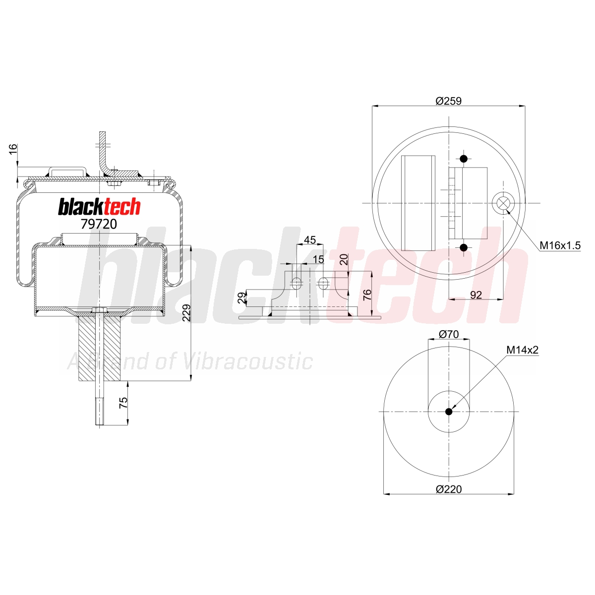 Körük Komple Metal Pistonlu Stralis Arka | OEM 41298716