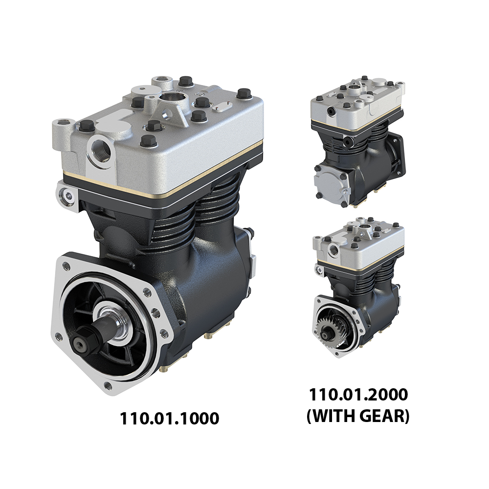 Hava Kompresoru Komple Çift Kafa Volvo Fh 12-16 (LP4974) (LP4930) | A-TECH 110.01.1000 | OEM 1300050001-0104017-LP4930-1628593 1628593