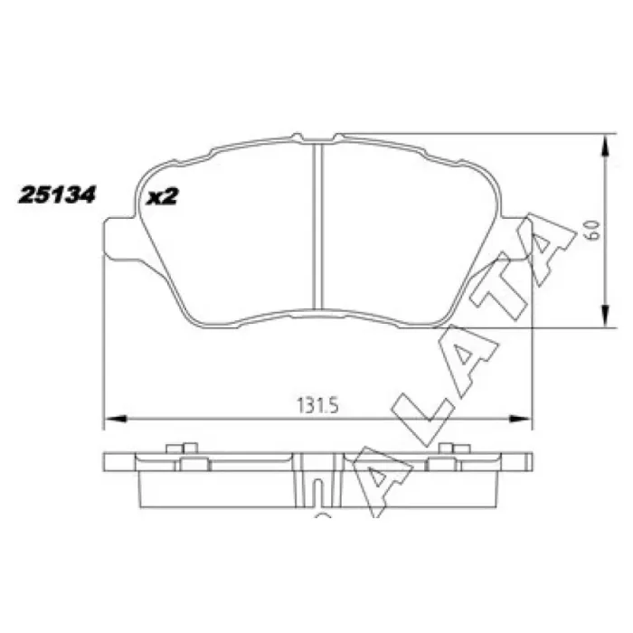 On Fren Balatasi Xsara 2 P306 1,6 1,8 1,9 00>> / Saxo P106 1,4I 1,6I 1,5D 1,6 Xsi 99>> (Hava Sogutmali On Diskli Araclar Icin) | KALE B 21430 173 05 ANS | OEM 425103 425121 425122