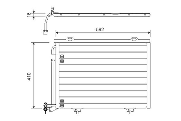 Klima Radyatoru W202 93>00 S202 97>00 C208 97>02 A208 98>02 W210 95>00 S210 96>00 R170 00>04 | VALEO 817562 | OEM A2028300970