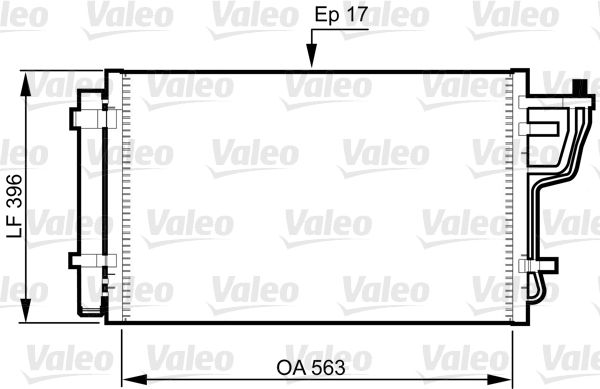 Klima Radyatoru (Kondanser) Kia Ceed Pro Ceed 2007-2012 Hyundai I30 2007-2012 (587×391×16) | VALEO 814351 | OEM 976062H000 976062H000 976062H010 976062H010