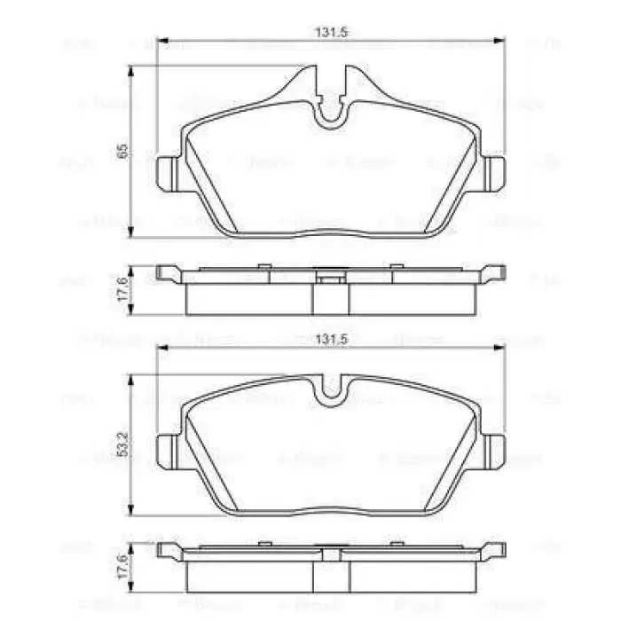 Fren Balatasi On BMW E87 F45 Mini R55 R56 R57 R58 F54 04> | BOSCH 0986495251 | OEM 34106884263 34116772892 34116774050 34112288854