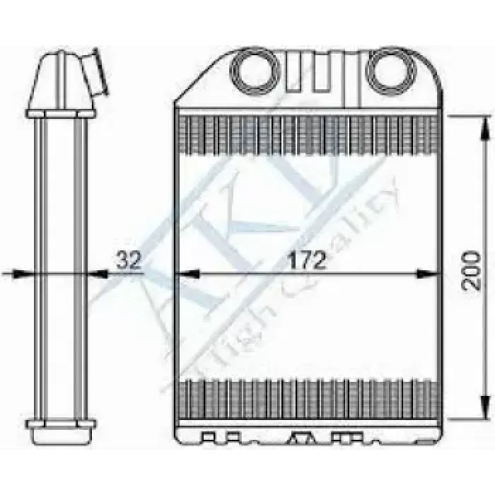 Kalorifer Radyatoru 99 / Vectra B | AKD 1618164 | OEM 1618164