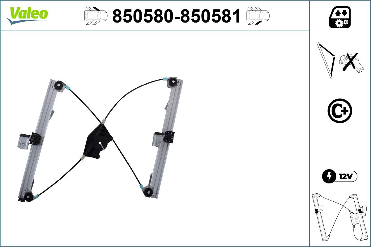 Cam Mekanizmasi (On) / (Sol) Skoda Fabia 1999> | VALEO 850580 | OEM 6Y1837461