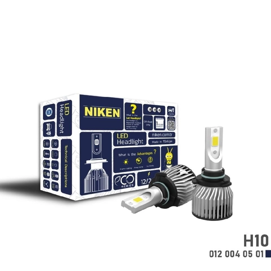 LED Far Ampulü (Takım) Whıte (Beyaz) Eco Series Xenon Tip 12V-24V H10 ** Yeni Tip Mini Gövde ** | OEM 0120040501