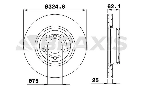 Fren Diski On Bmw X3 E83 04>10 | BRAXIS AD0233 | OEM 34113400151