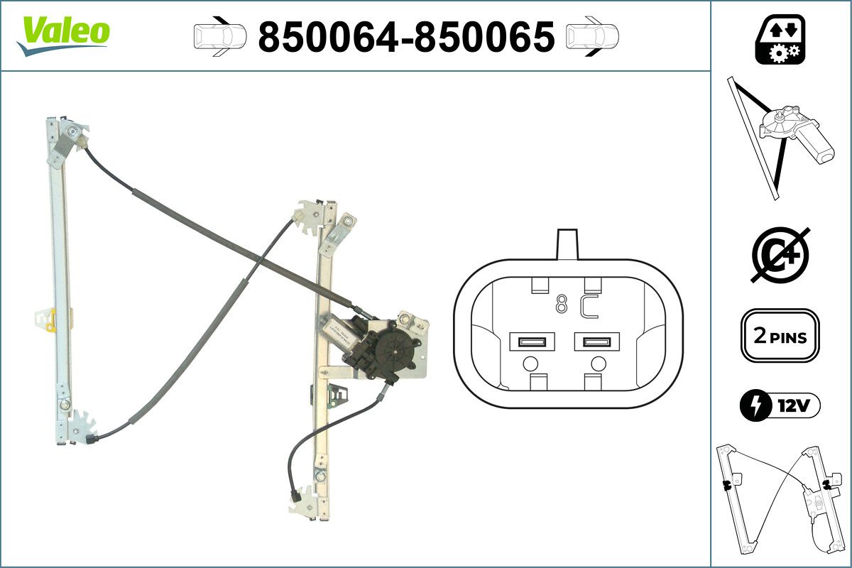 Cam Mekanizmasi (On) / (Sag) Xsara 97 | VALEO 850065 | OEM 9222G3 9222G5